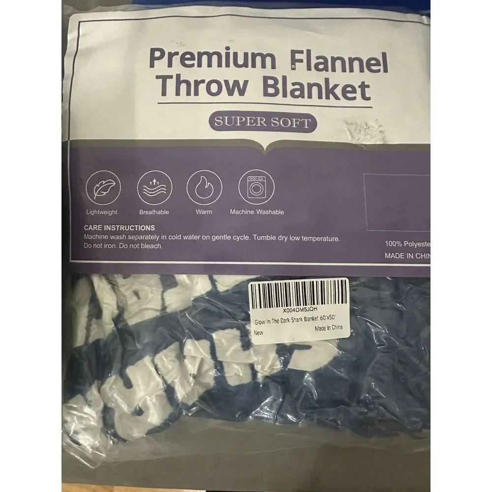 Glow in The‎ Dark Blanket Christmas Birthday Gift for Kids Teens